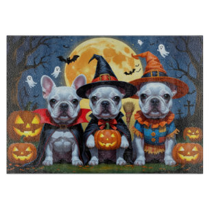Planche À Découper Citrouille de Bulldogs français Halloween drôle
