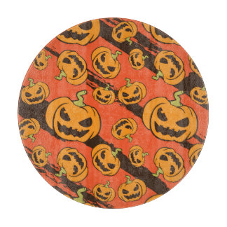Planche À Découper Citrouille Halloween : Éffrayant Motif sans coutur