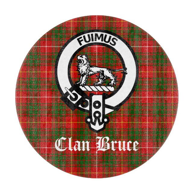 Planche À Découper Clan Bruce Crest Tartan Custom (Devant)