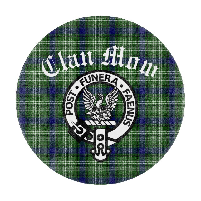 Planche À Découper Clan écossais Mow Crest & Tartan (Devant)