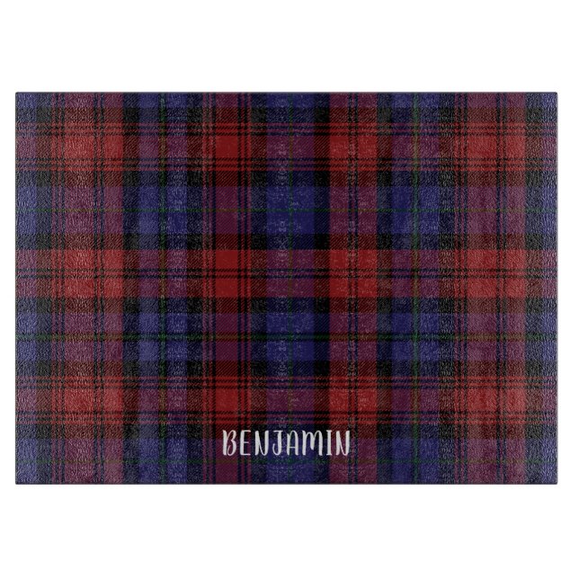 Planche À Découper Clan rouge pourpre rouge Tartan Plaid MacLachlan V (Devant)