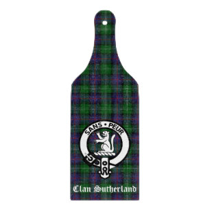 Planche À Découper Clan Sutherland Crest & Tartan