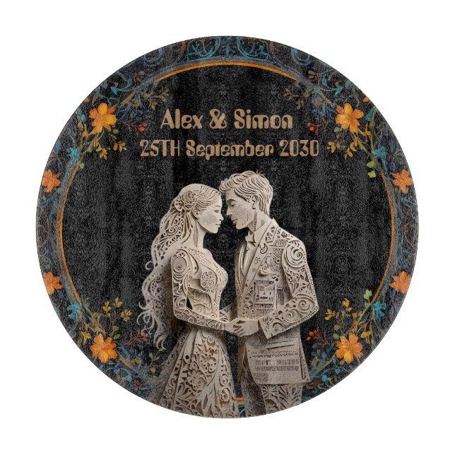 Planche À Découper Classe royale mariée et mariée (Devant)