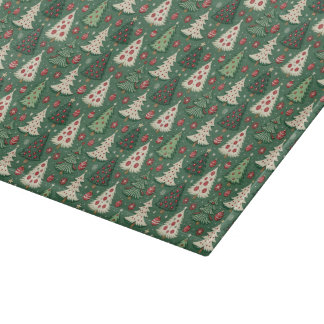 Planche À Découper Classic Green Christmas Tree Pattern Holiday