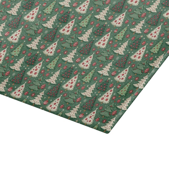 Planche À Découper Classic Green Christmas Tree Pattern Holiday (Coin)
