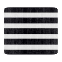 Classique moderne Chic Girly Noir Blanc rayé