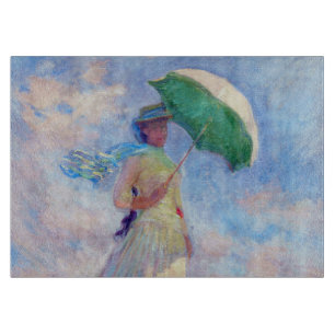 Planche À Découper Claude Monet - Femme avec un parasol face à droite