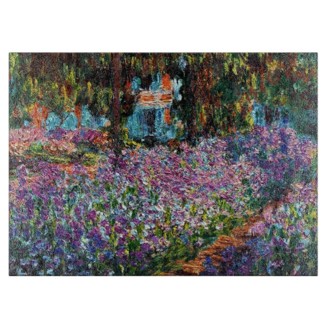 Planche À Découper Claude Monet : Iris dans le jardin de Monet (Devant)