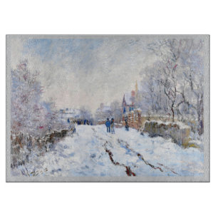 Planche À Découper Claude Monet neige à Argenteuil