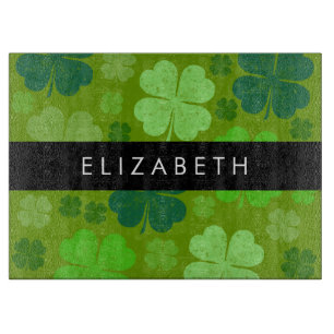 Planche À Découper Cloches Vertes, Cloches Lucky, Votre Nom