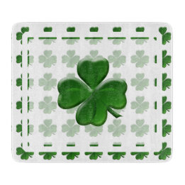 Planche À Découper Clover à quatre feuilles - Symbole de la Saint Pat