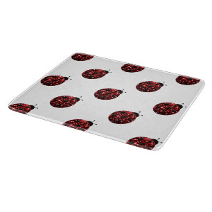 Planche À Découper Coccinelle rouge scintillante motif coccinelle