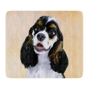 Planche À Découper Cocker Spaniel (Parti) Peinture - Art Chien origin