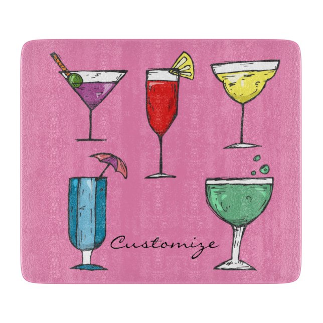 Planche À Découper Cocktail Boisson Assortiment Thunder_Cove (Devant)