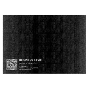 Planche À Découper Code QR personnalisé & Texte rétro-moderne modifia