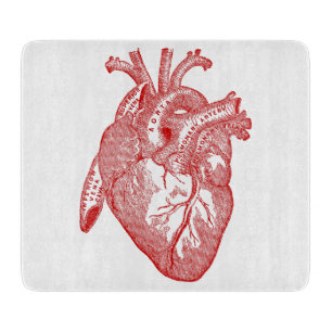 Planche À Découper Coeur Anatomique Rouge