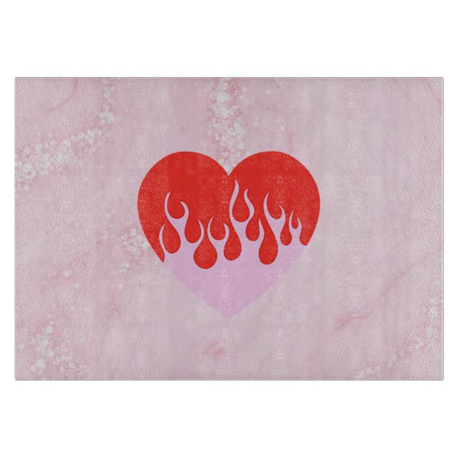 Planche À Découper Cœur de feu (Devant)