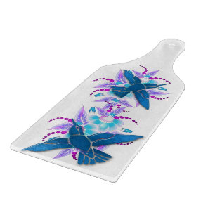 Planche À Découper Colibri Floral Art Déco