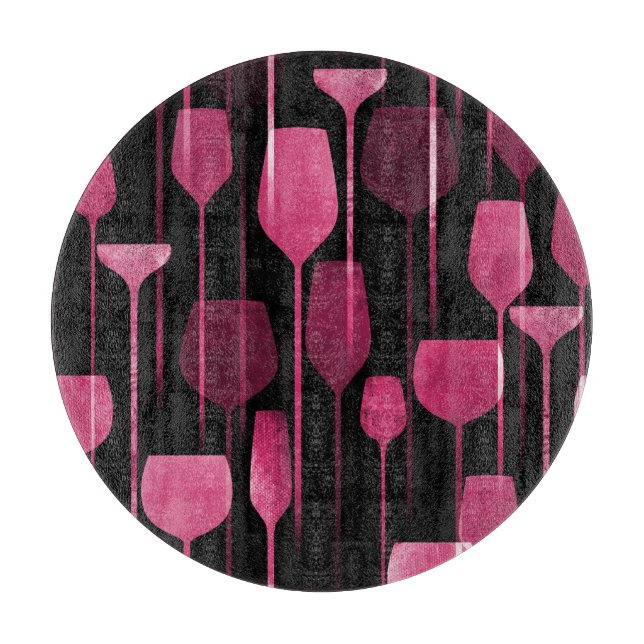 Planche À Découper Collage Art : Motif de boisson de fête. (Devant)