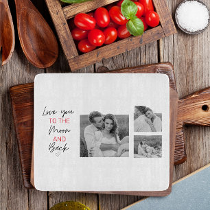 Planche À Découper Collage Couple Photo & Citation Romantique À La Lu