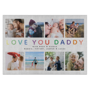 Planche À Découper Collage photo 'JE T'AIME PAPA' Cadeau souvenir