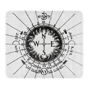 Planche À Découper Compas de navigation Vintage