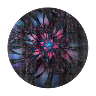 Planche À Découper Conception Abstraite des fleurs fractales.