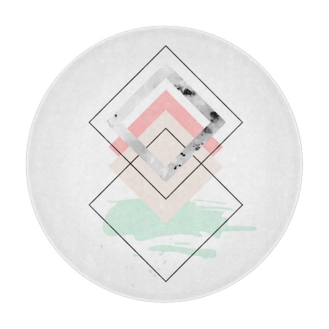 Planche À Découper Conception abstraite géométrique (Devant)