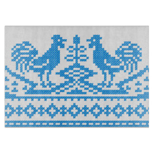 Planche À Découper conception de broderie au point de croix Blue Roos