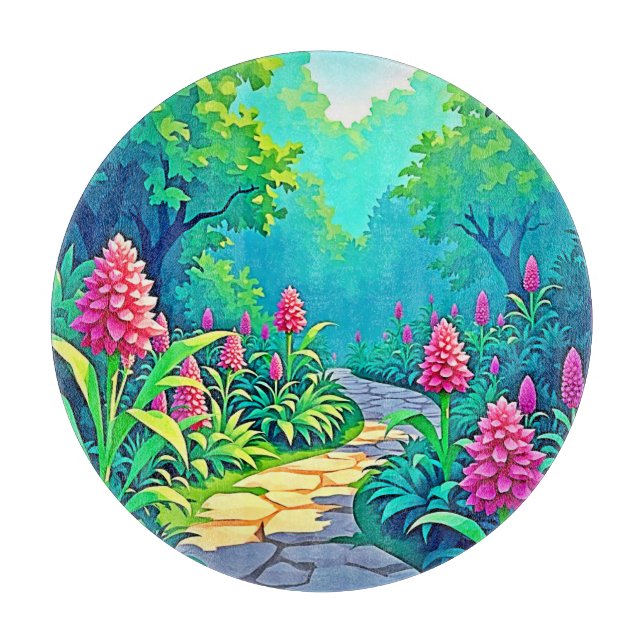 Planche À Découper Conception de chemin de jardin magique (Devant)
