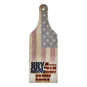 Planche À Découper Conception de drapeau vintage pour la fête de l'in