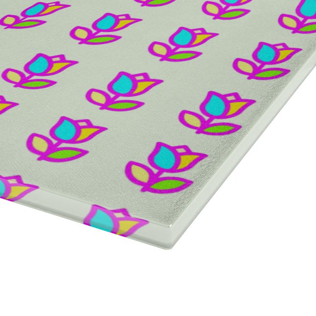 PLANCHE À DÉCOUPER CONCEPTION DE FLEURS TULIP POUR VOTRE TABLE (Coin)