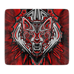 Planche À Découper Conception de totem tribal Haida Loup