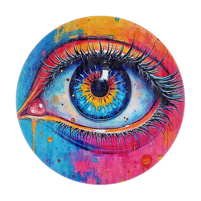 Planche À Découper Conception de vision à oeil vibreux (Devant)