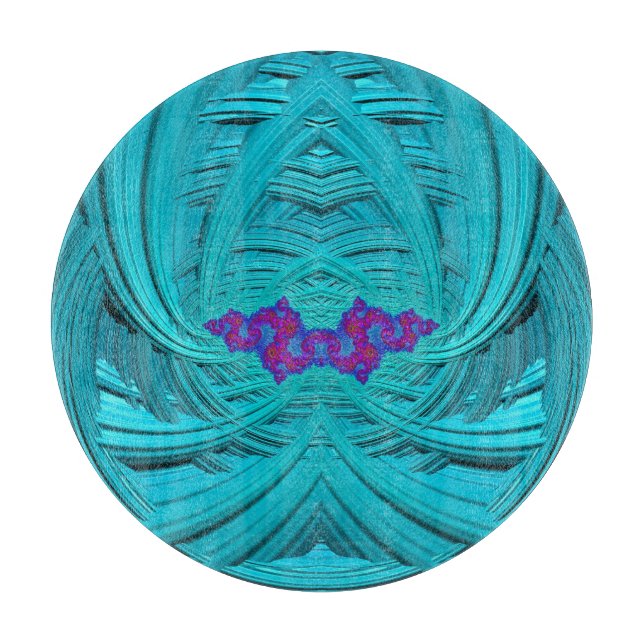 Planche À Découper Conception originale 3D Aqua, Purple et Blue (Devant)