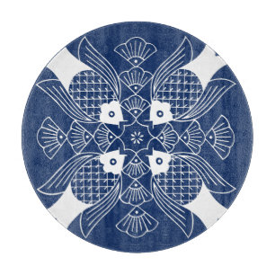 Planche À Découper Conception sous-marine de poissons avec l'arrière