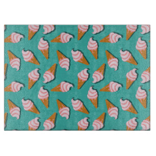 Planche À Découper Congés gaufres crème glacée et motif de yaourt con