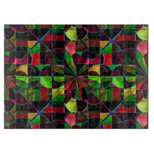 Planche À Découper Conseil coloré de taille du verre de mosaïque en