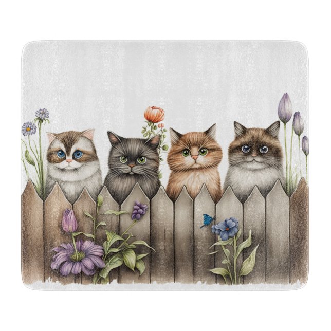 Planche À Découper Conseil de coupe de chat, Conseil de préparation d (Devant)