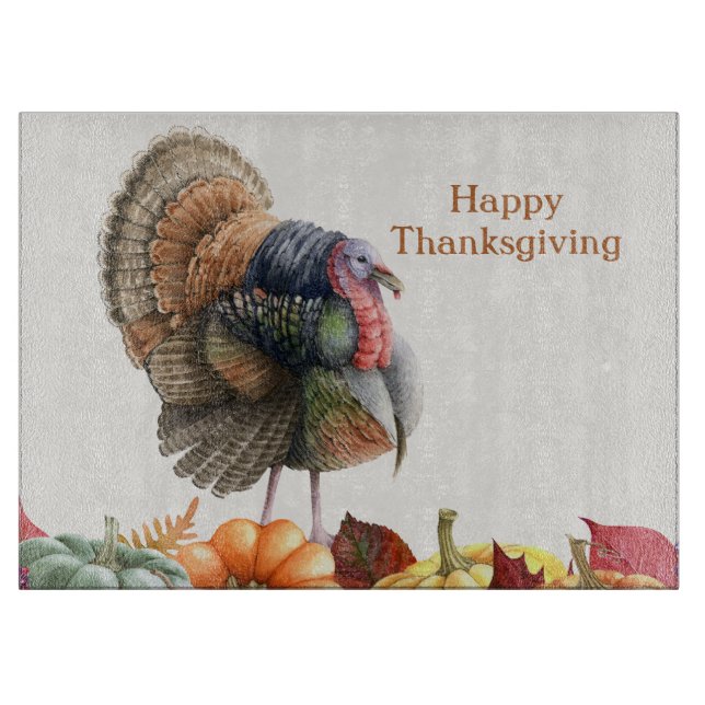 Planche À Découper Conseil de coupe de Turquie de Thanksgiving (Devant)