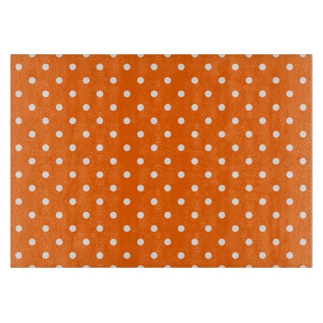 Planche À Découper Conseil de coupe Pois orange (Devant)