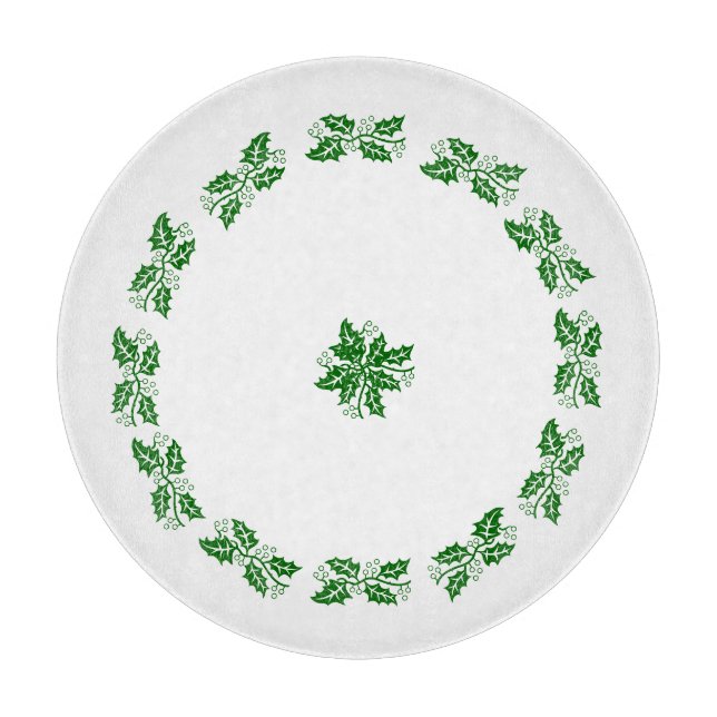 Planche À Découper Conseil de coupe - Wreath Holly (Devant)