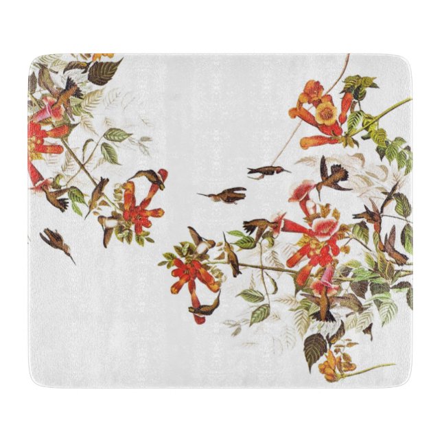 Planche À Découper Conseil de taille du verre de colibris (Devant)