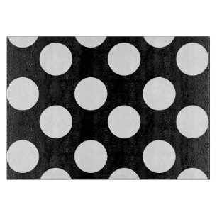 Planche À Découper Conseil noir et blanc de taille du verre de point