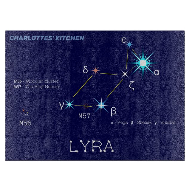 Planche À Découper Constellation de l'hémisphère Nord Lyra (Devant)