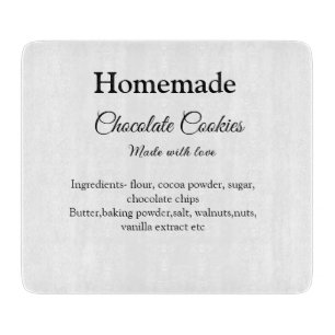 Planche À Découper cookies au chocolat maison faits avec amour ajoute