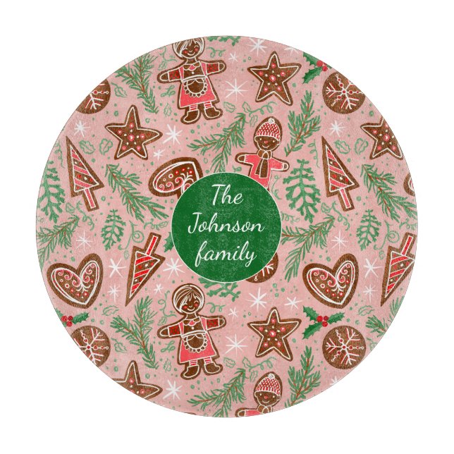 Planche À Découper Cookies de Noël vert (Devant)