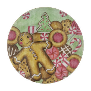 Planche À Découper Cookies de pain d'épice Noël Vacances