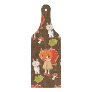 Planche À Découper Cookies décorés par des animaux de bois