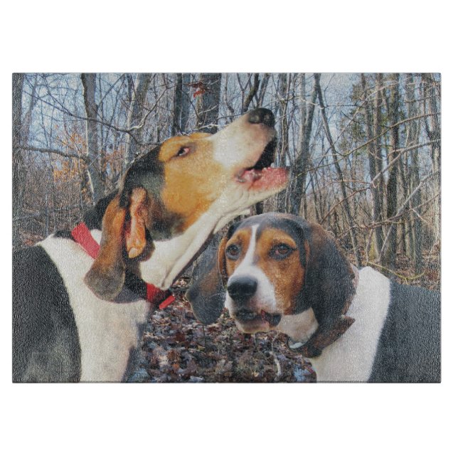Planche À Découper Coonhounds de marcheur de Treeing dans la planche (Devant)